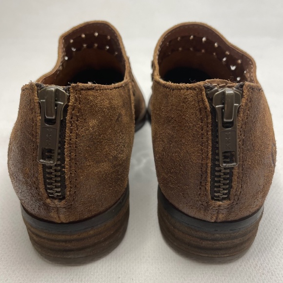 Born Boot Katharina Brown Rustic Suede Distressed Leather Ankle Boot Size 6 - Picture 6 of 12